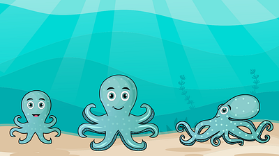 Age of Octopus branding game graphic design vector