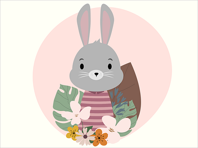 Bunny graphic design illustration