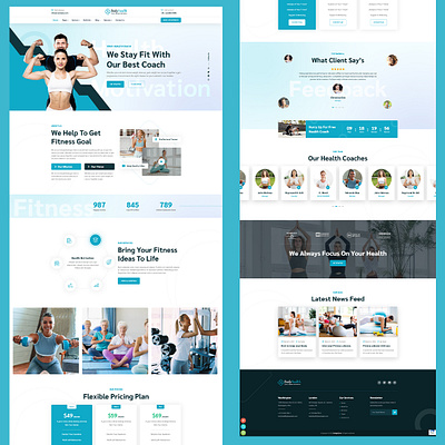 BodyHealth | Fitness & Workout WordPress Theme design gym healthcare product design theme ui uiux website wordpress theme