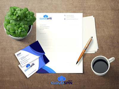 CloudSpin Branding mockup branding graphic design photoshop ui vector