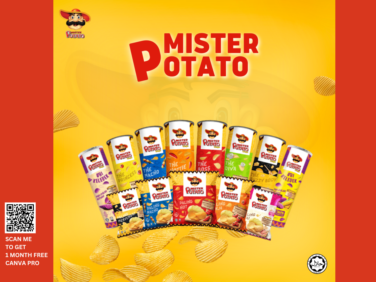 Potato chip template by Centre_Design on Dribbble