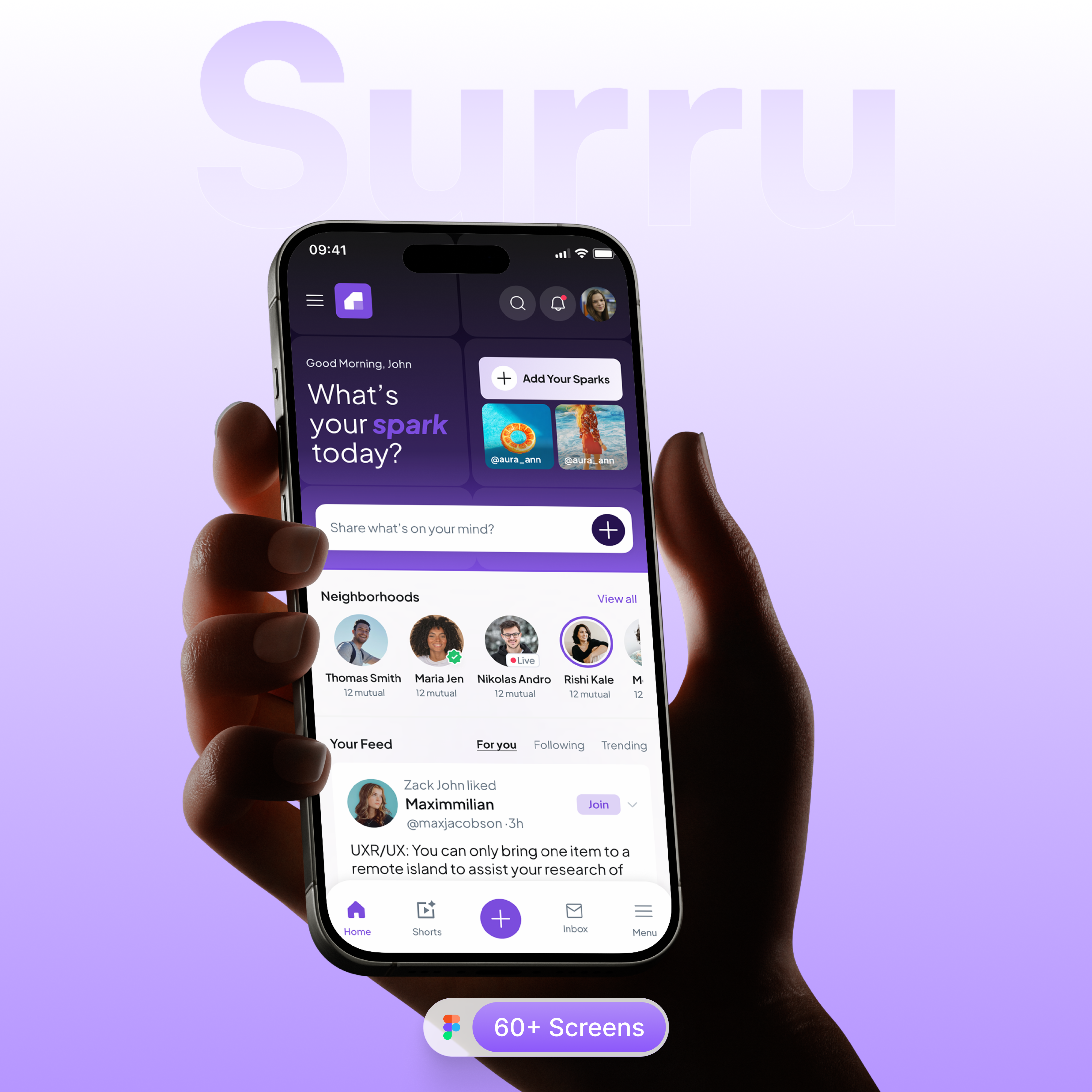 Surru — Designing the Future of Social Connection app design branding design graphic design logo product design software design ui ux visual design web design