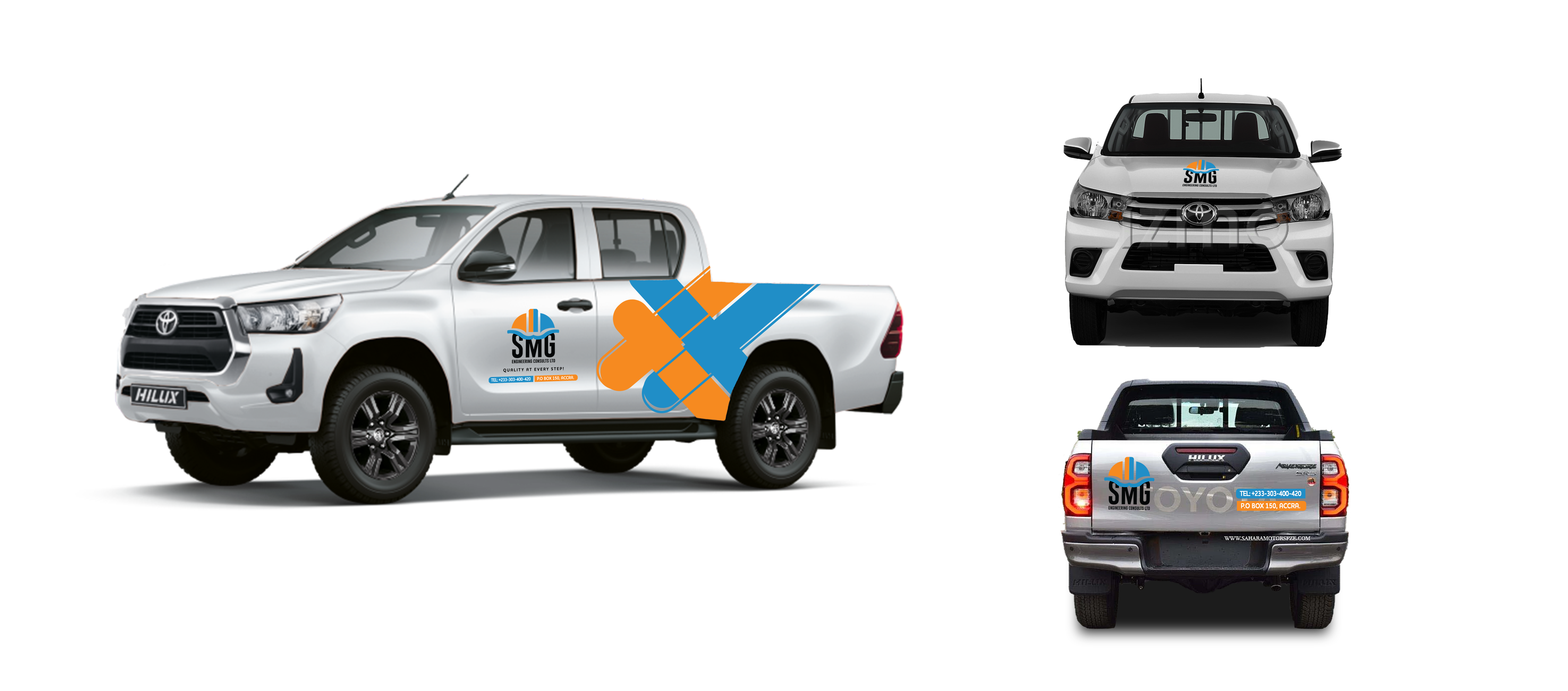 SMG VEHICLE BRANDING 3d branding graphic design logo vehicle branding