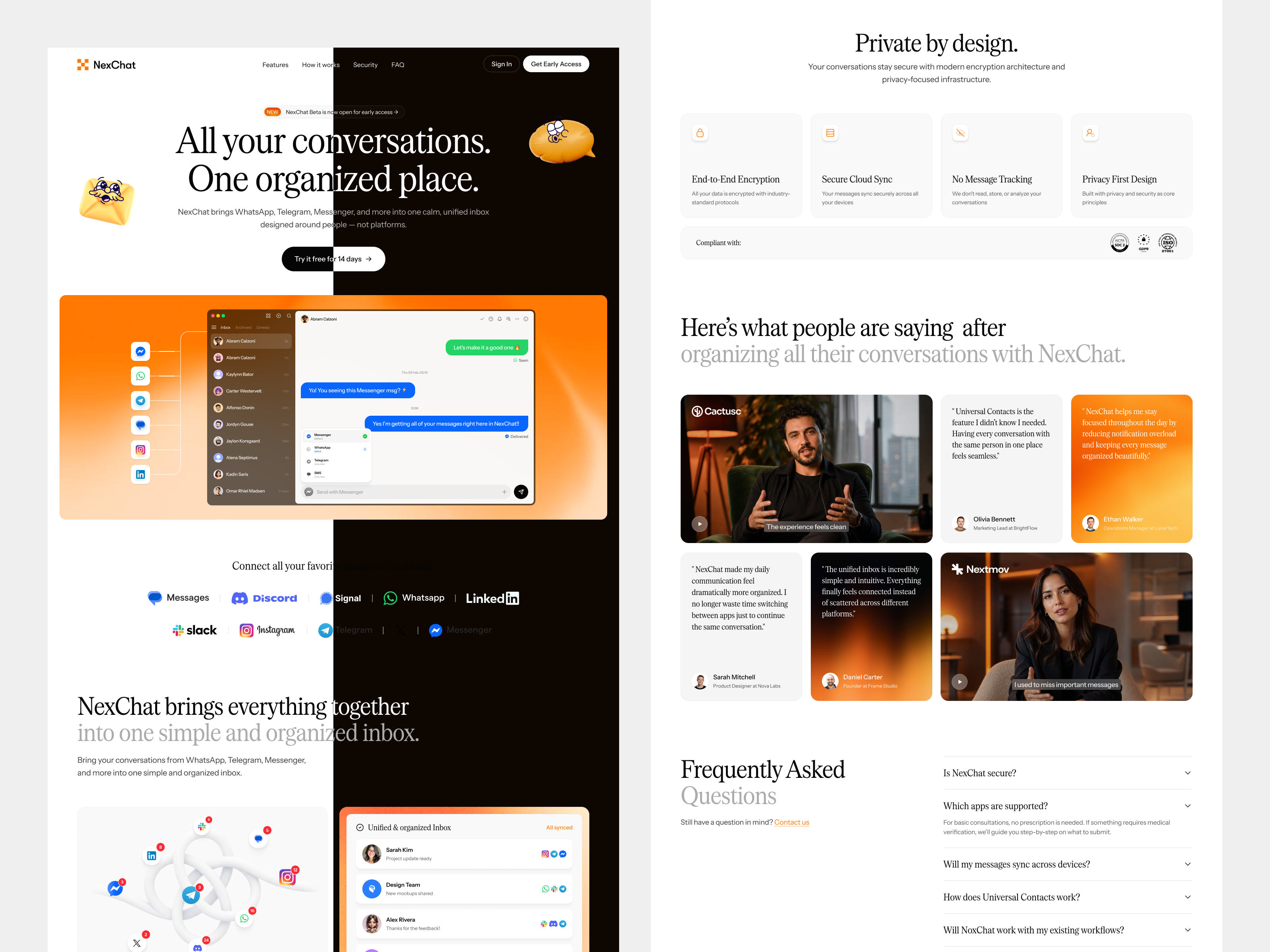 AI Messaging Platform ai ai assistance landing page messaging saas saas website web web design website