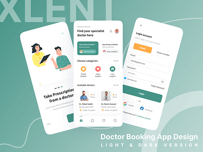 Doctor Booking App Design design uiux