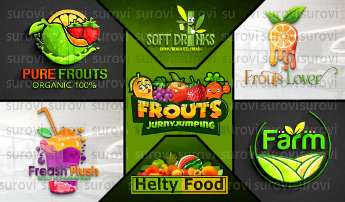 I will make awesome juice, shake,fruit,vegetable and gaming logo