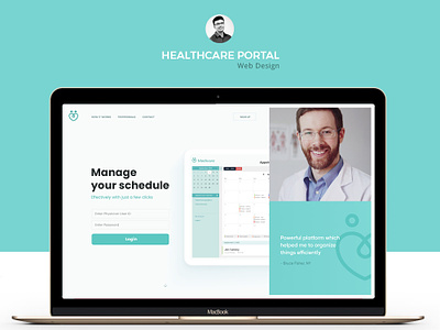 Healthcare Portal UI aqua branding clean graphic design medical application ui