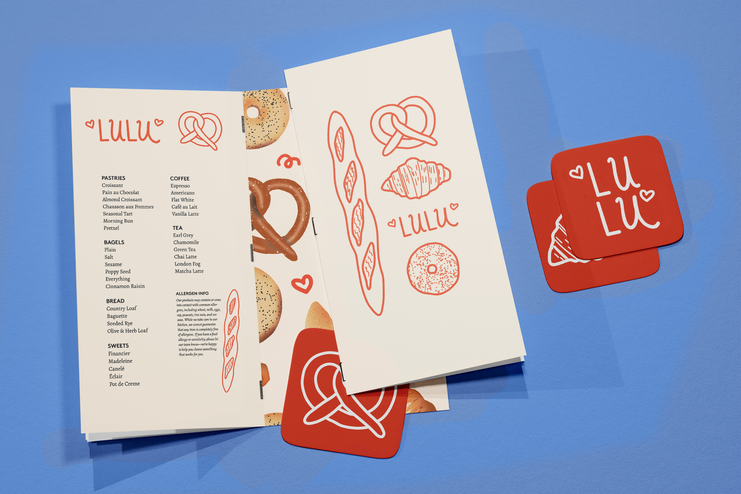 Restaurant Brand Identity Design and Illustration bakery branding food illustration logo menu menu design restaurant