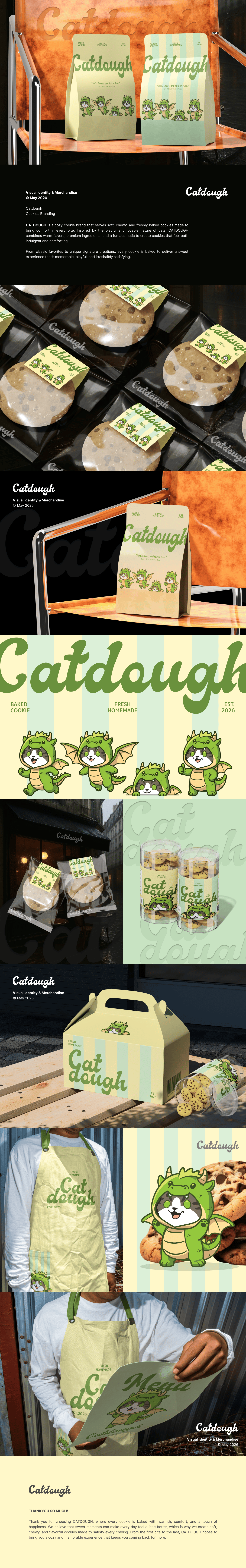 Catdough 🍪 Cute Cookie Mascot Branding bakery bakerybranding brandidentity branding characterbranding characterdesign coffeebranding cookie cookiebranding cute foodbranding illustration kawaii logodesign mascot mascotbranding mascotdesign mascotlogo packaging packagingdesign