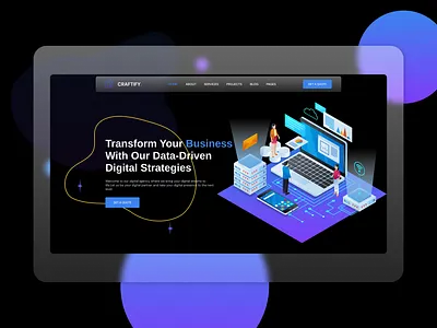 Digital agency website agency branding design digital agency digital agency website glass effect gradient hero section illustration landing page logo new trend ui uxui web web design website
