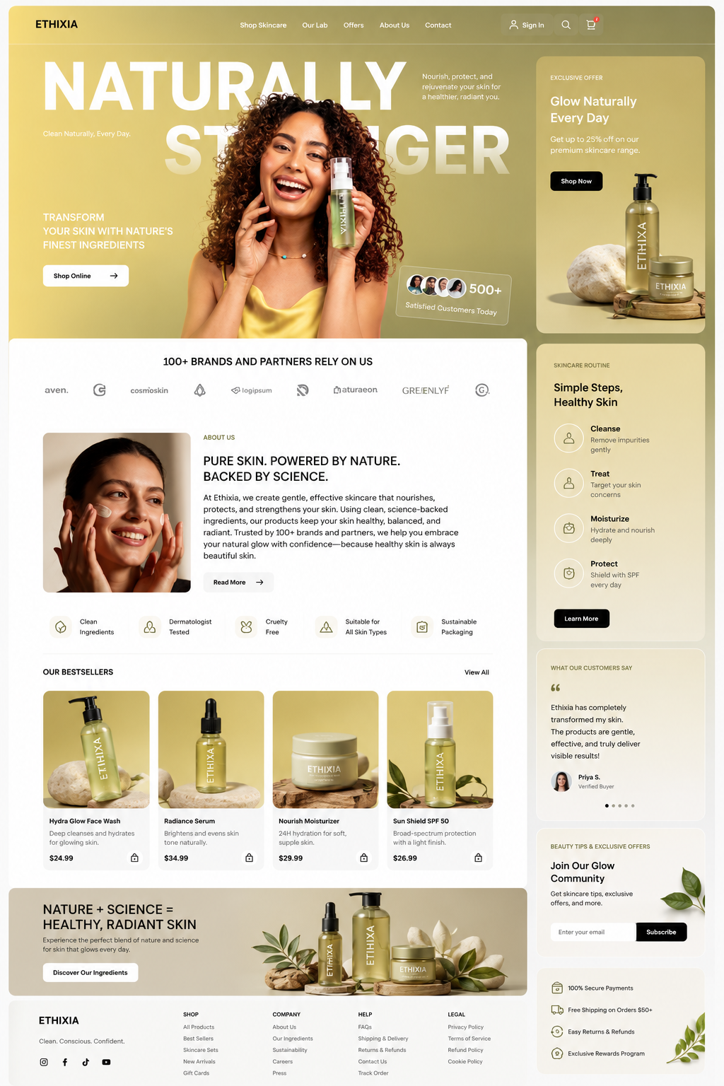 ✦ Skincare & Beauty E-Commerce Website ankitdanday beauty development ecommerce skincare ui ux website