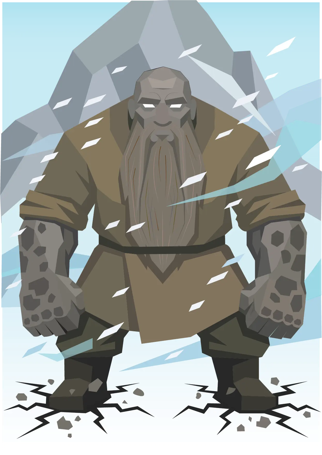 Velkor the Grey characterdesign darkfantasy design digitalillustration dribbble dribbblecommunity fantasyart frostgiant geometricart illustration illustrator lowpoly vectorart velkor