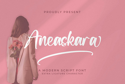 Aneaskara - Modern Script Font retro