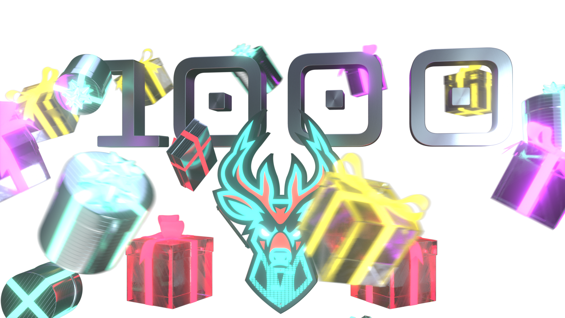 3D 1000 Gifted Subs 3d alerts for twitch animated overlay animation custom alerts custom gifted subs gifted subs twitch gifted