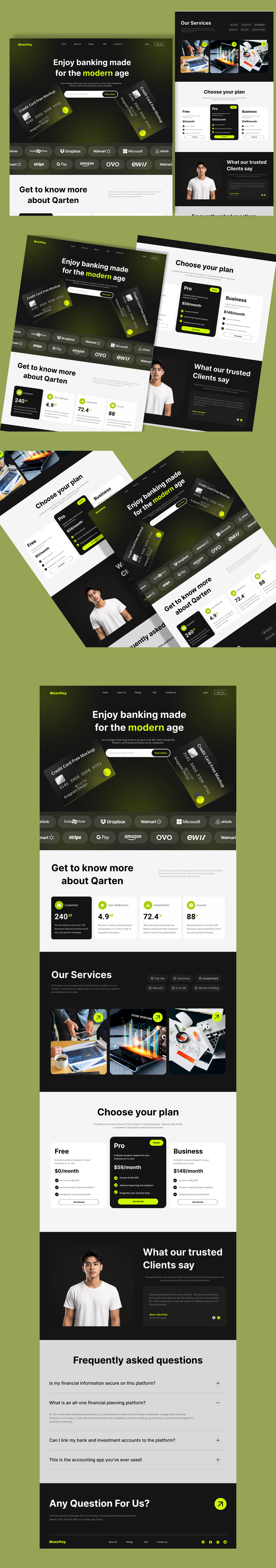 NexoPay | Digital Banking App UI Design app design banking app clean ui dashboard design system figma finance fintech mobile app mobile ui modern design ui design user experience user interface ux design