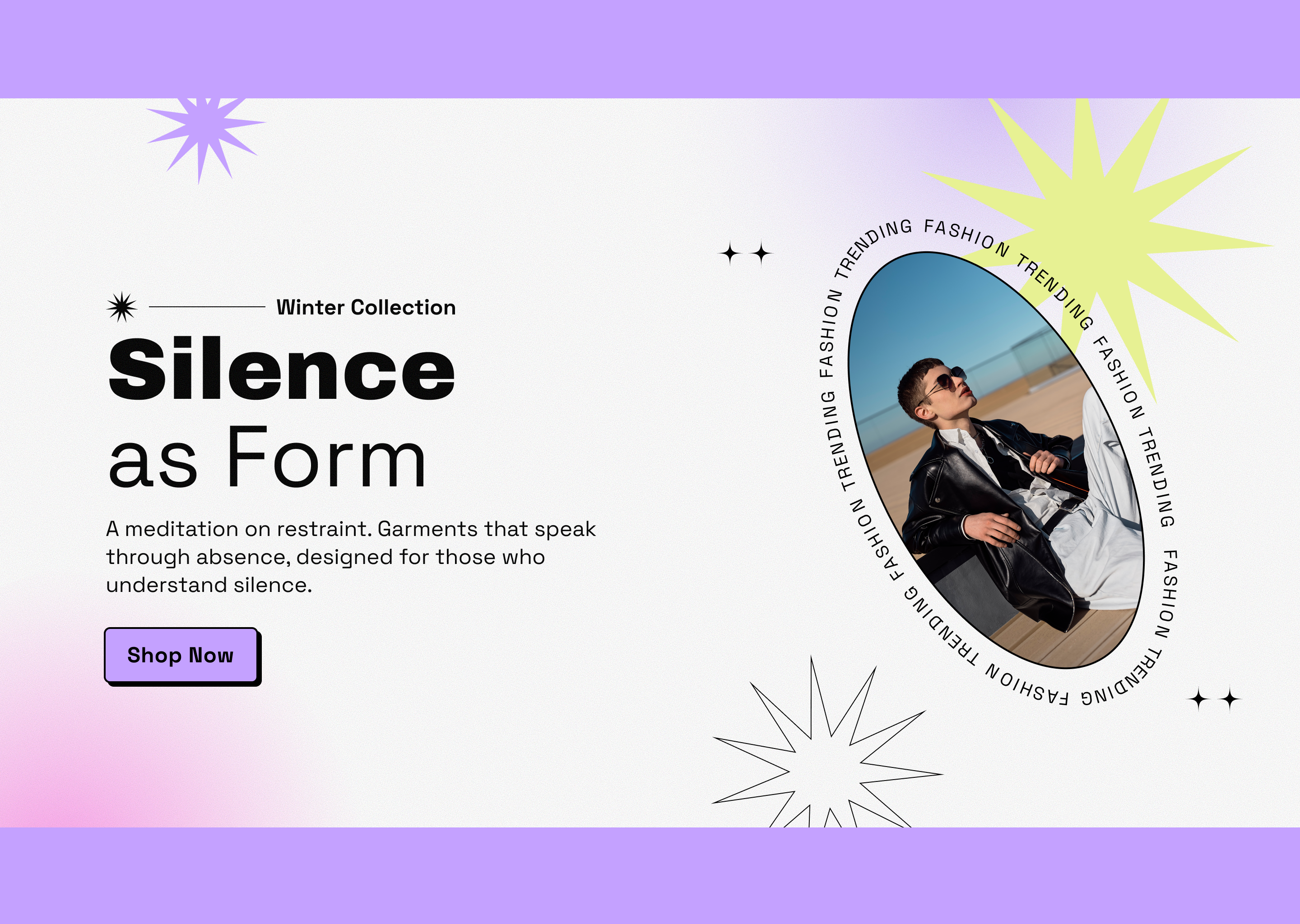 ❄️ Silence as Form apparel branding clothing brand ecommerce ecommerce design editorial design fashion fashion ui fashion website hero section interface design landing page luxury fashion minimalism premium ui product design typography ui design ux design web design