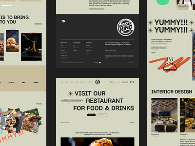 Food Website Landing Page Concept clean concept design designer ecommerce food footer home inspiration landing modern page restaurant store ui ux vintage visual web website