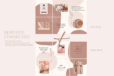 Regina - Instagram Puzzle Templates design graphic design illustration logo