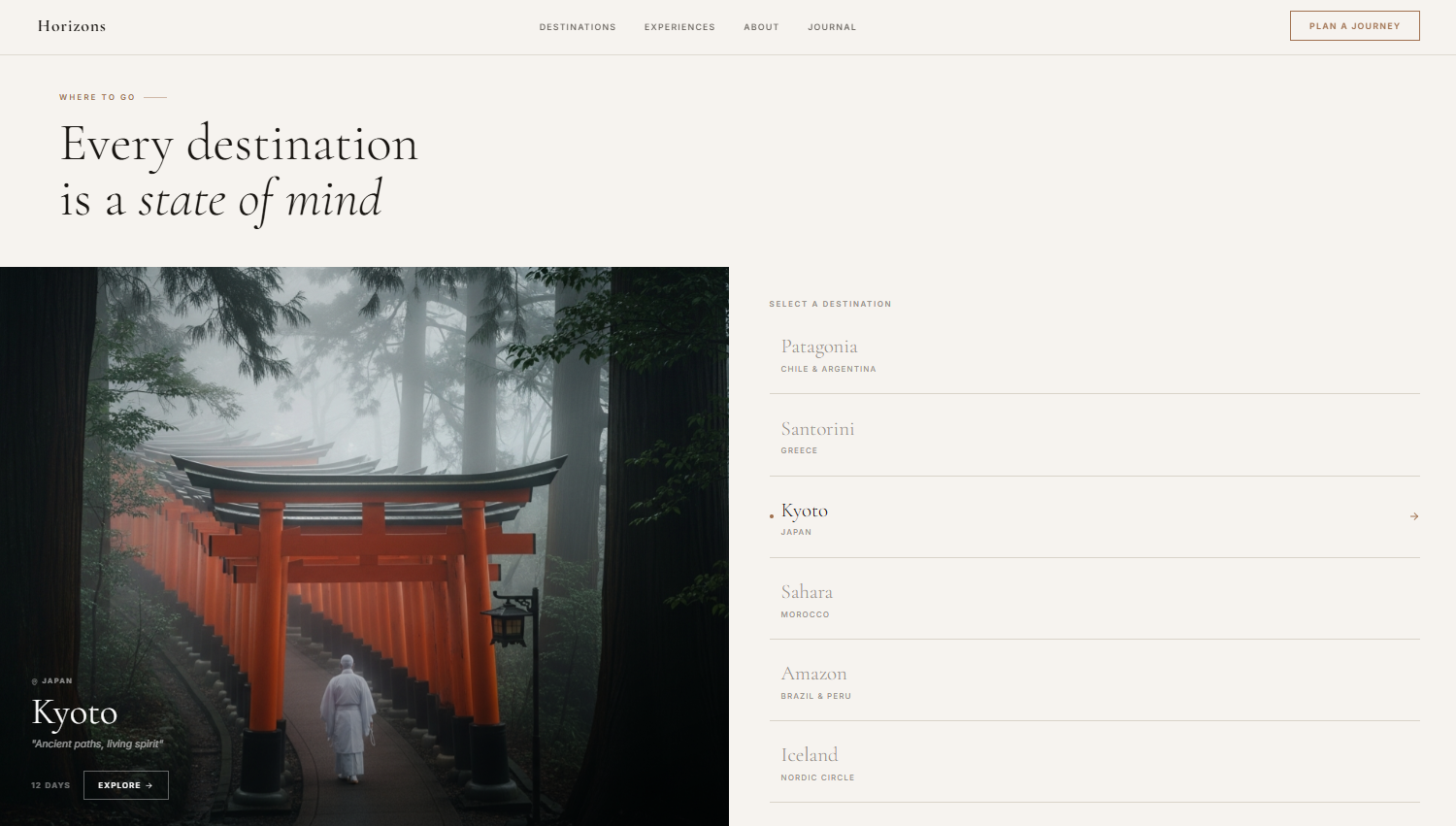 Horizon - Travel Agency animation branding design travel tuorist typography uiux ux