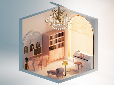 3D Room 3d cg cinema4d room rozov visualisation wnbl