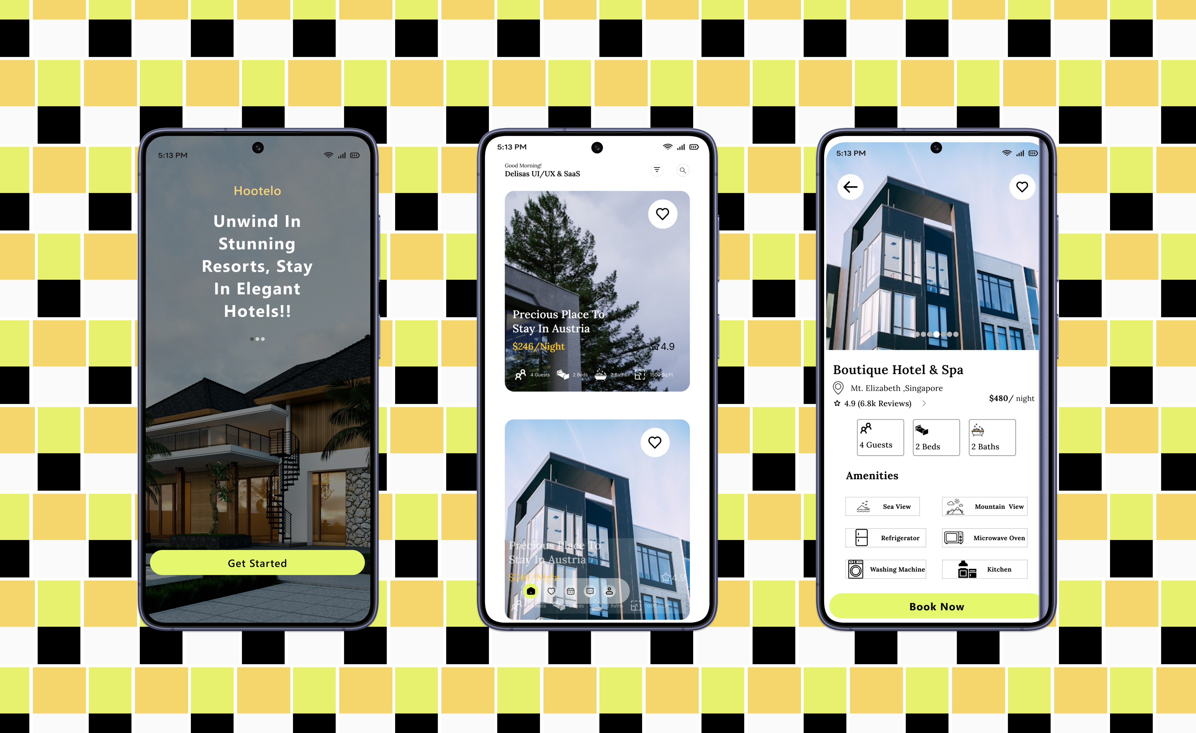 hootelo : hotel booking app app branding design graphic design illustration logo typography ui ux vector