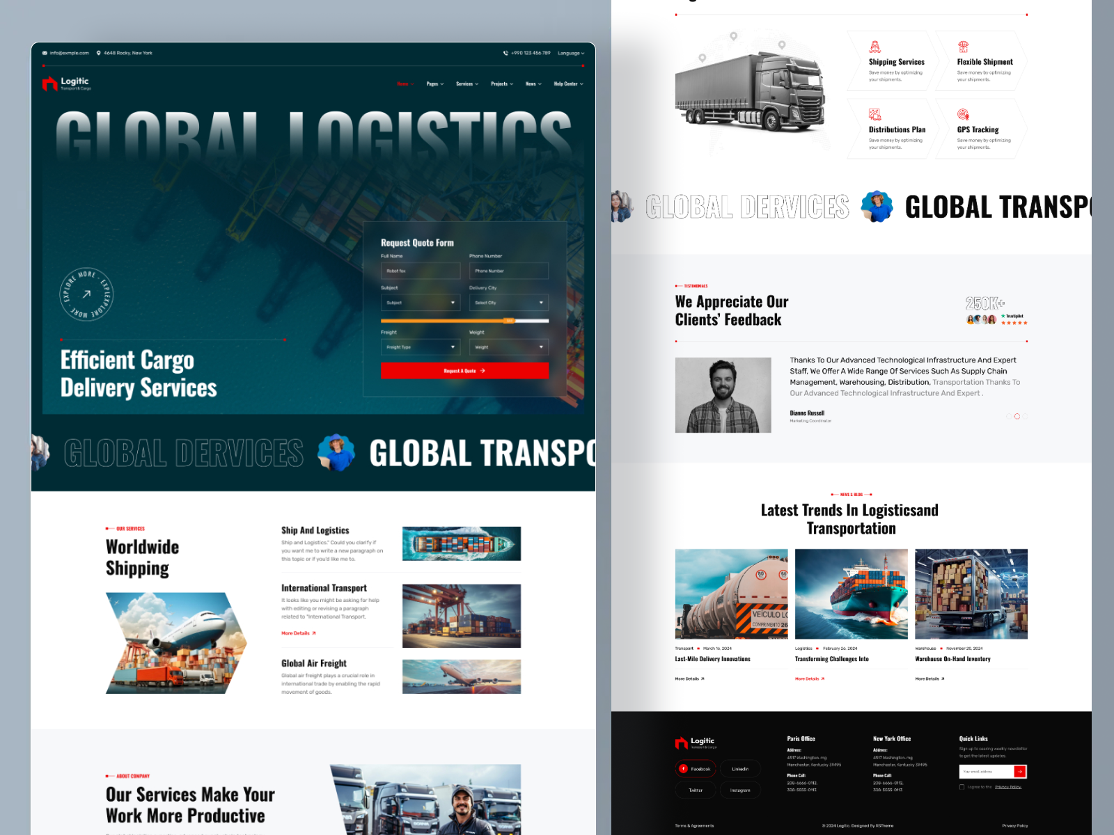 Transportation logistics website airtransport creativedesing designinspiration digtaldesign dribble figma globallogistices landingpage logistics movingrelocation productdesign r responsivedesign transport transportation uidesign uiux warehouse webdesign webstiedesign