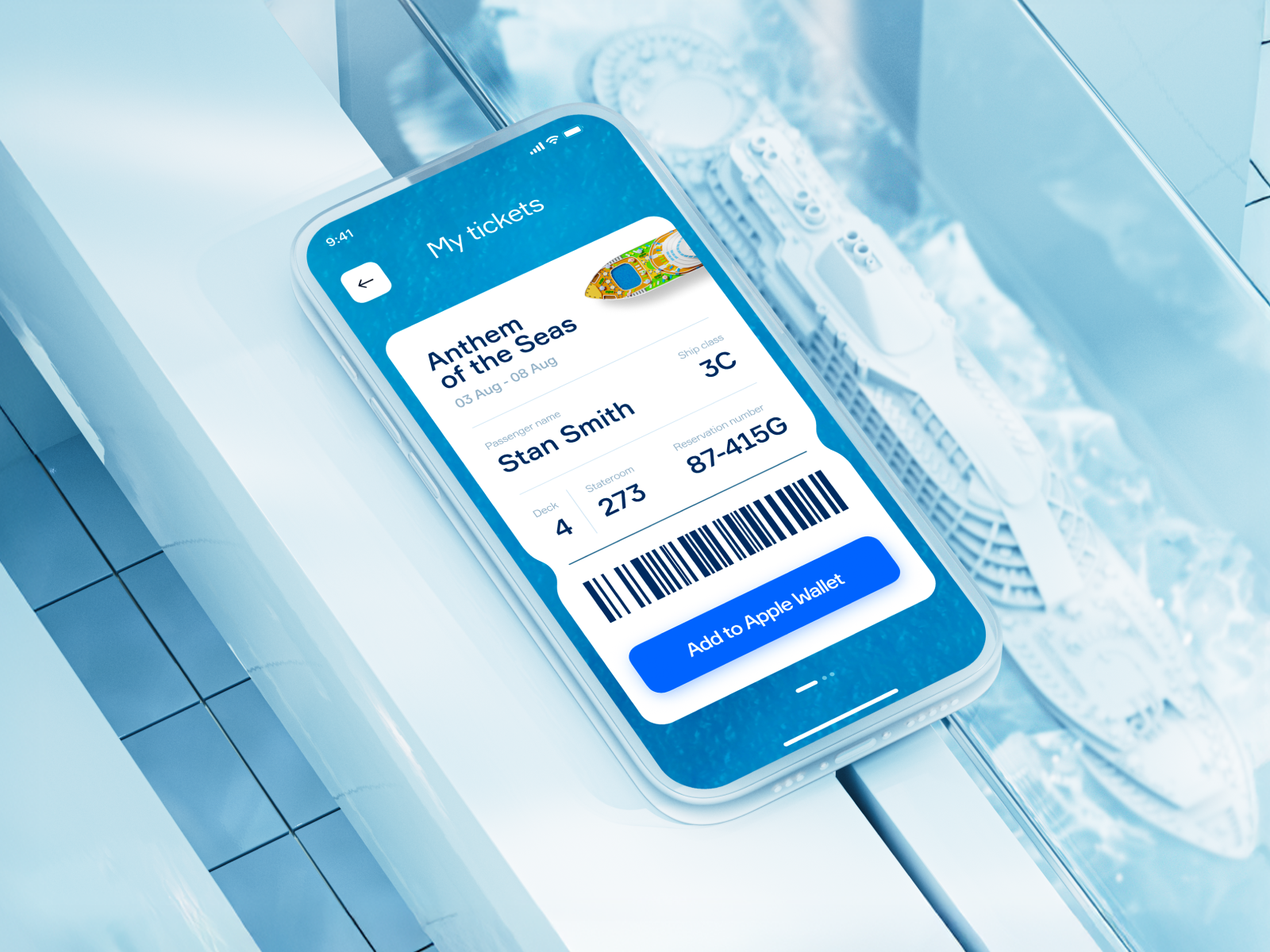 Royal Caribbean — Mobile App UX UI Design for Cruise Company app app design app designer app redesign app ui design boarding pass design consumer app design ios ios app design mobile app design mobile app ui mobile ui design mobile ux travel travel ux ui ux ux design ux ui design uxui