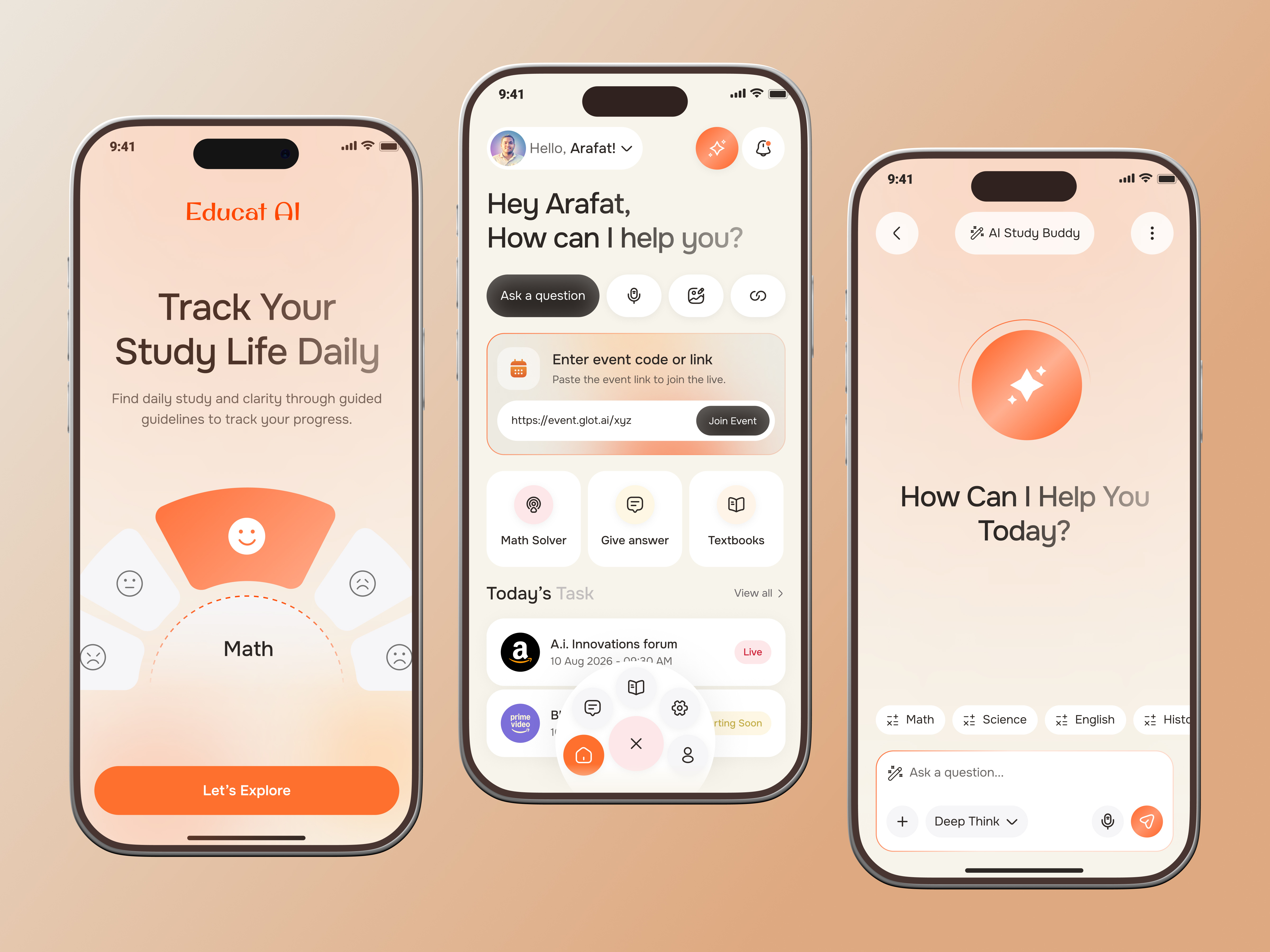 AI Study Assistant App for Smart Notes ai app ai chat interface ai study planner artificial intelligence education app ios learning app learning platform machine learning mobile app mobile app design product design quiz app student app student productivity app study app study management app ui ui design ux