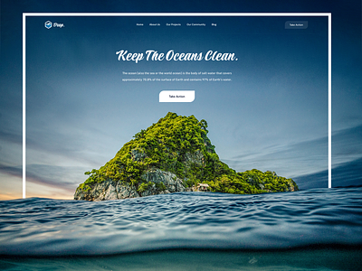 Keep Oceans Clean agency clean design environment figma green hero landing page ocean pollution sea ui ux web design website
