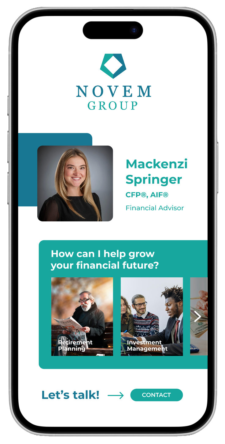 Financial Advisor - Microsite Design ui