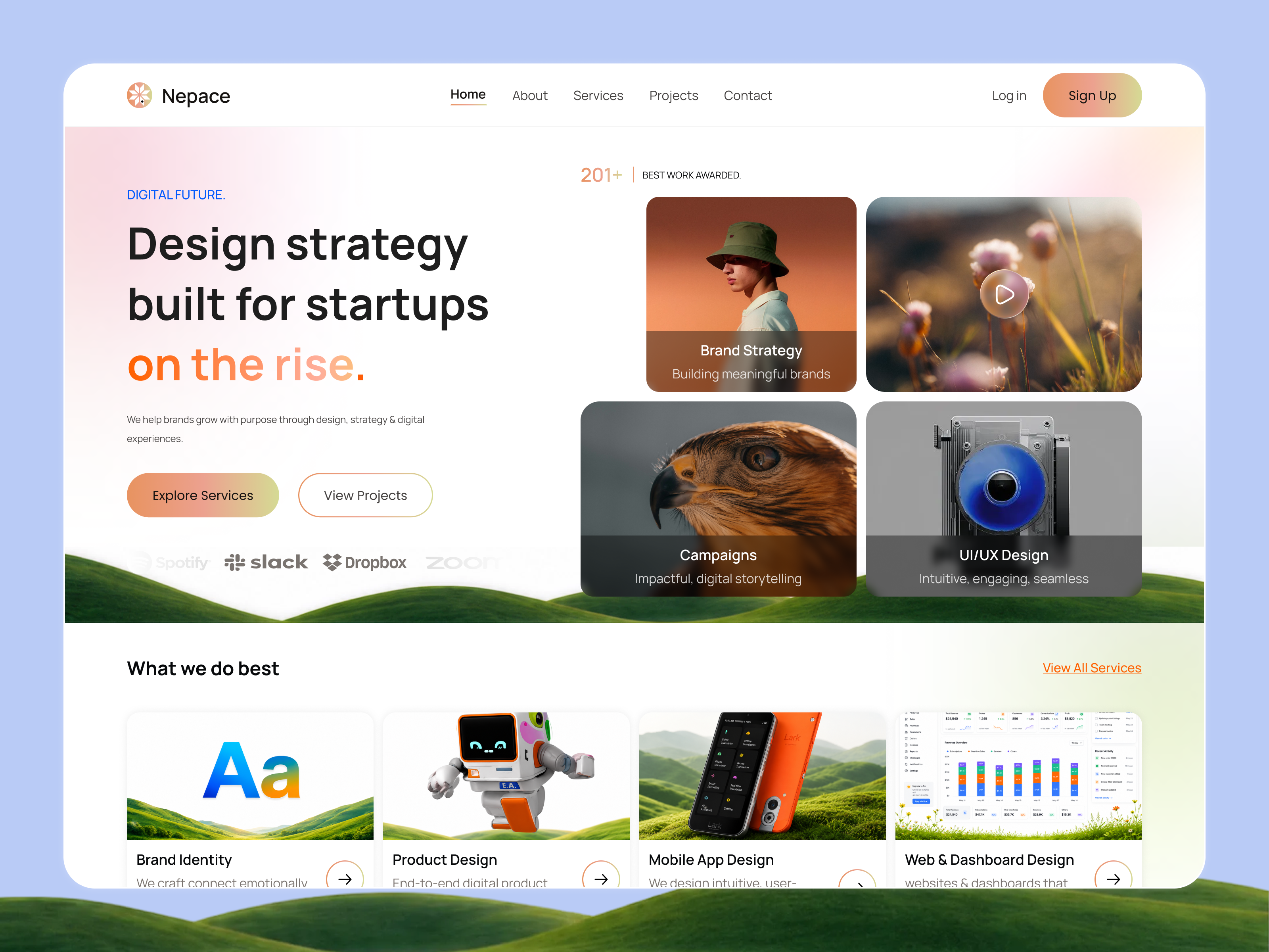 Creative Digital Agency Landing Page agency landing page agency website branding agency business website concept creative agency creative website digital agency digital agency website digital studio figma design high conversion landing page homepage design landing page design minimal design modern website portfolio website portfolio website design startup website web design web inspiration