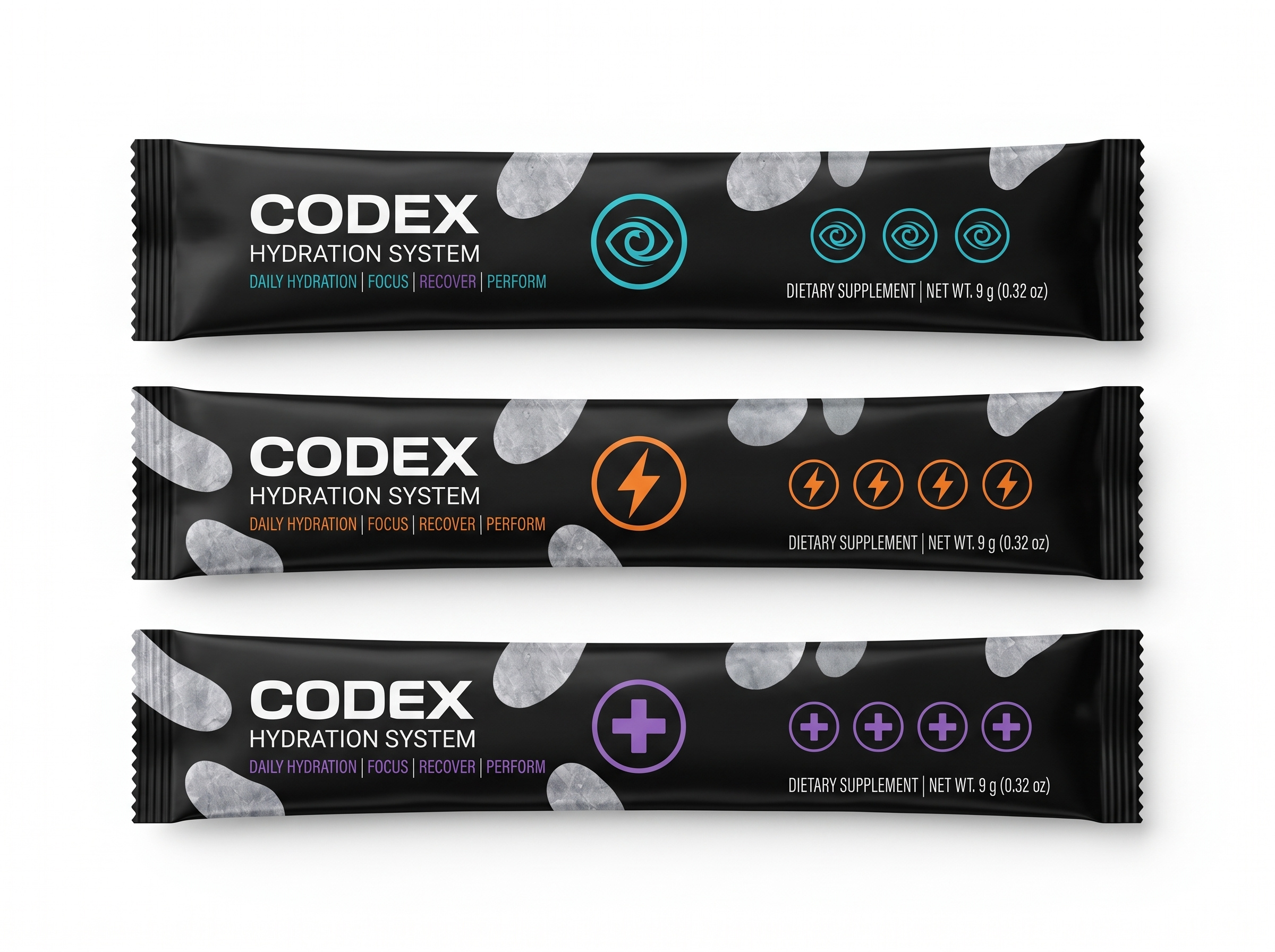 Premium Supplement Box Packaging Design For CODEX amazon packaging black packaging box design brand identity branding dieline dietary supplement health and wellness hydration label design packaging design premium packaging product design sports nutrition supplement packaging