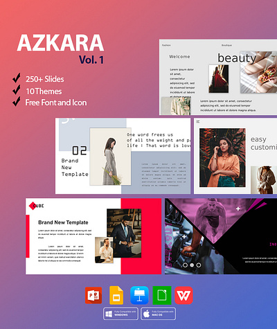 Azkara Vol.1 (PPTX Template) design powerpoint template
