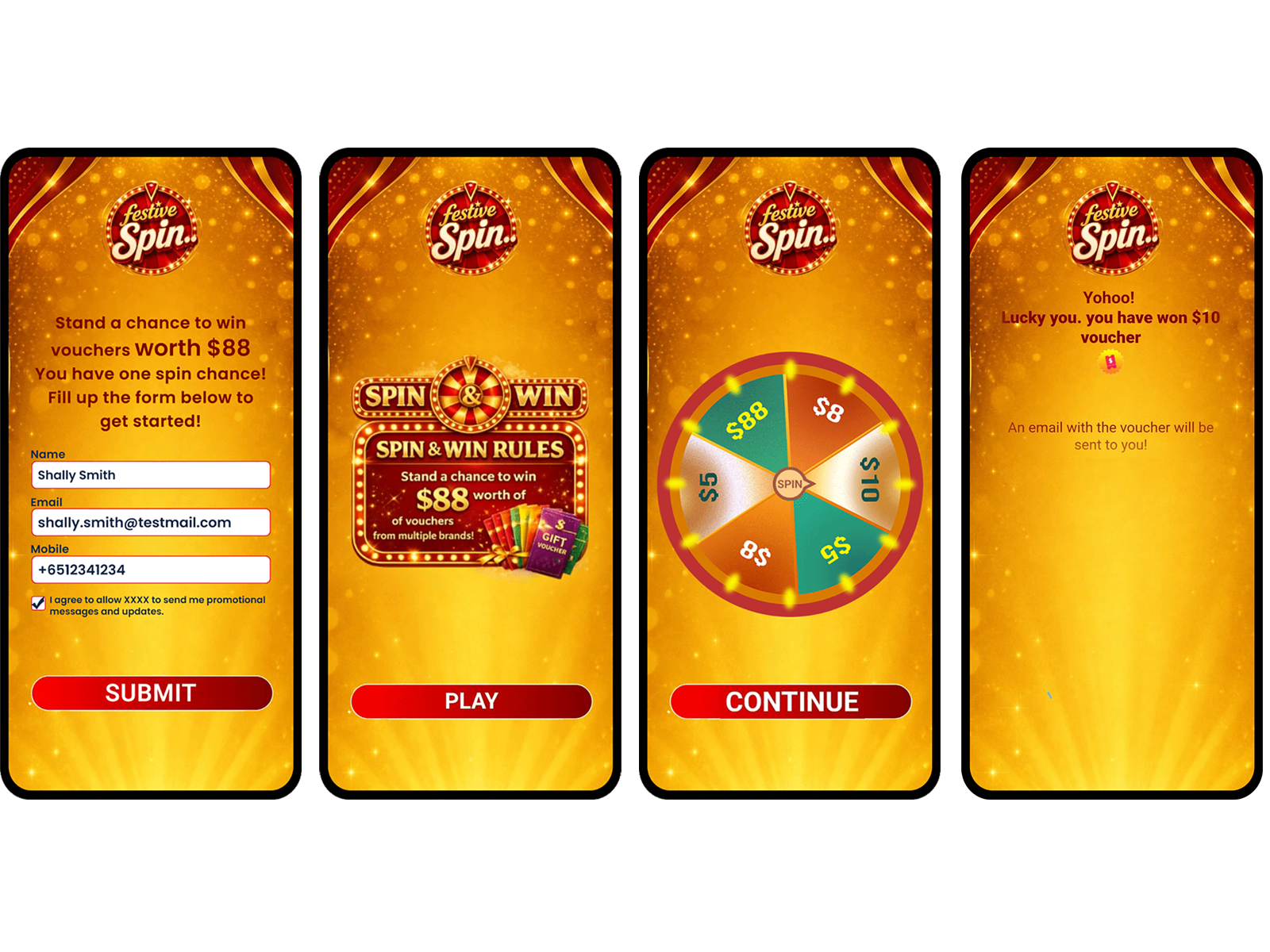 Festive Spin Journey by Vouchermatic branding customer engagement gamification reward management spin the wheel vouchermatic