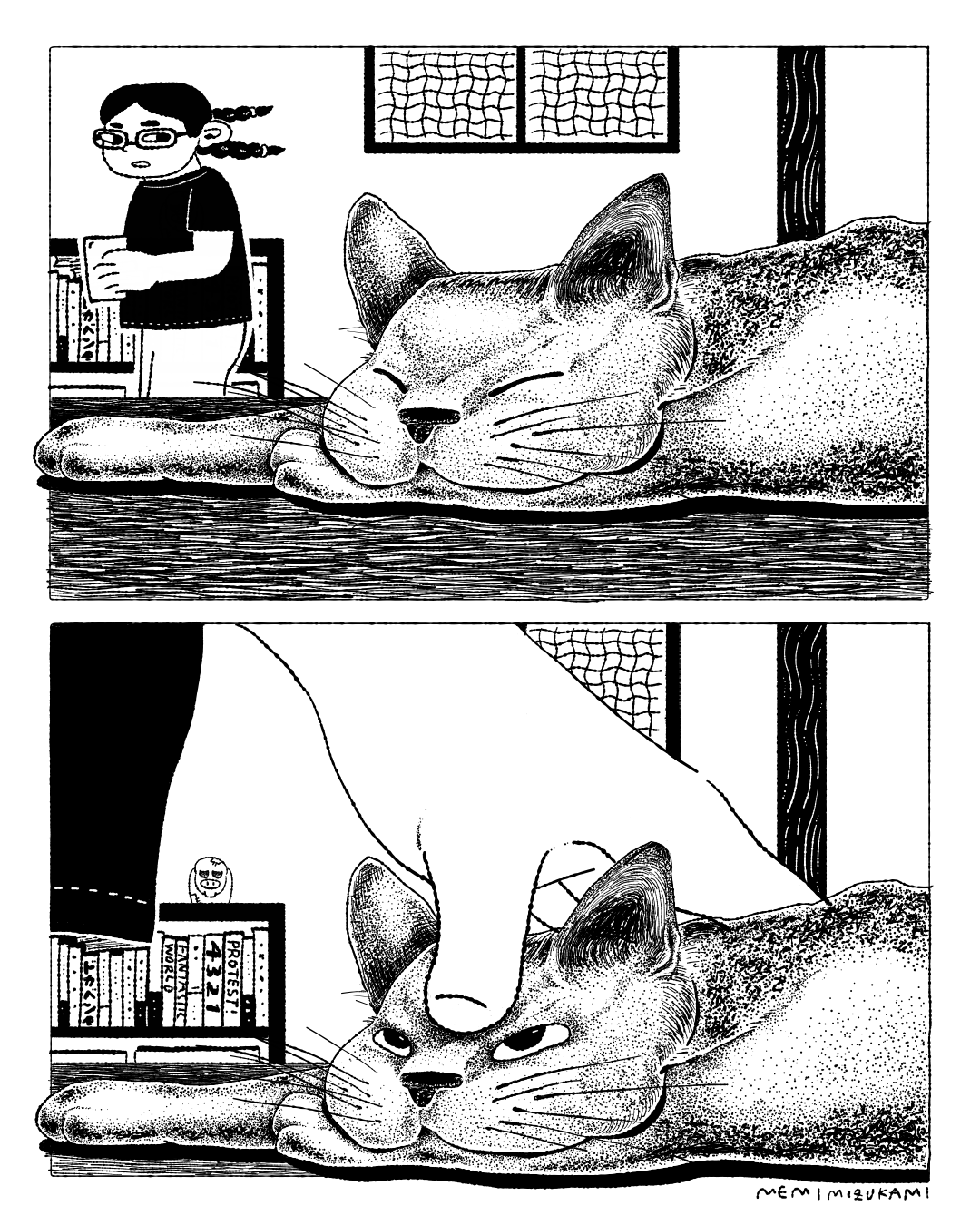 Cat art cat comic drawing editorial illustration editrial graphic design human illustration manga
