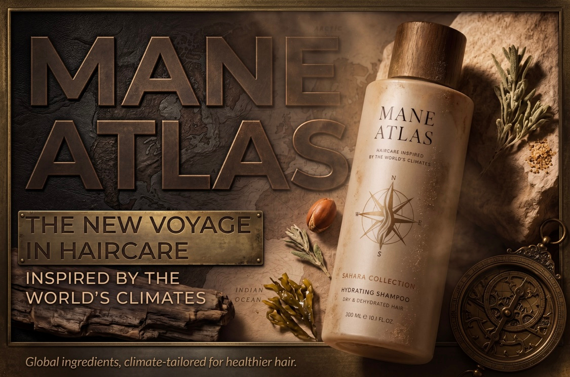 MANE ATLAS Haircare Inspired by the World’s Climates adobe illustrator art direction beauty brand identity concept design creative direction editorial figma graphic design haircare logo design packaging design product design typography ui visual design