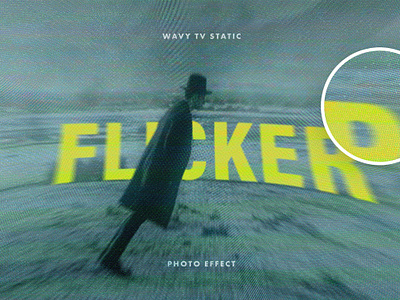 Screen Flicker Photo Effect analog bad broadcasting channel crt distortion effect filter glitch monitor noise old pixels retro screen signal static television tv waves