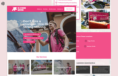 Moving Company Web Design by Rotate Digital branding design