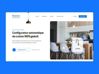 Flexyroom - Homepage animation branding configurator decoration design graphic design kitchen motion design motion graphics room ui