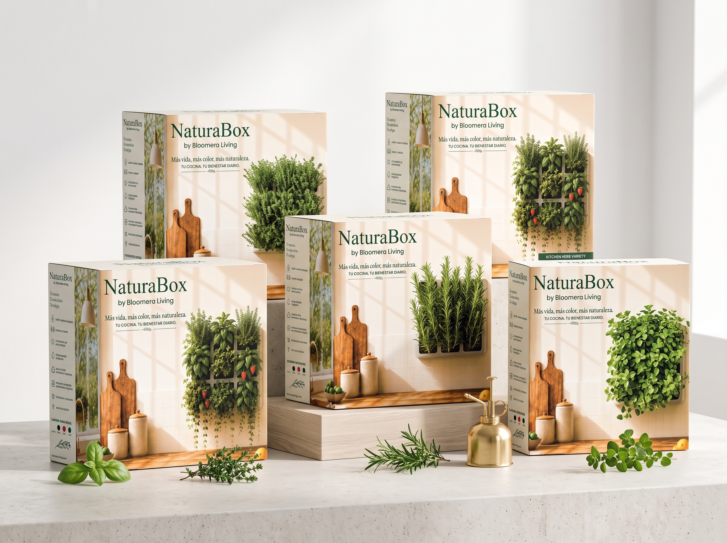 Amazon NaturaBox Packaging Design | Bloomera Living amazon packaging box design brand identity branding dieline eco friendly garden green nature packaging design print design product packaging retail packaging spanish brand
