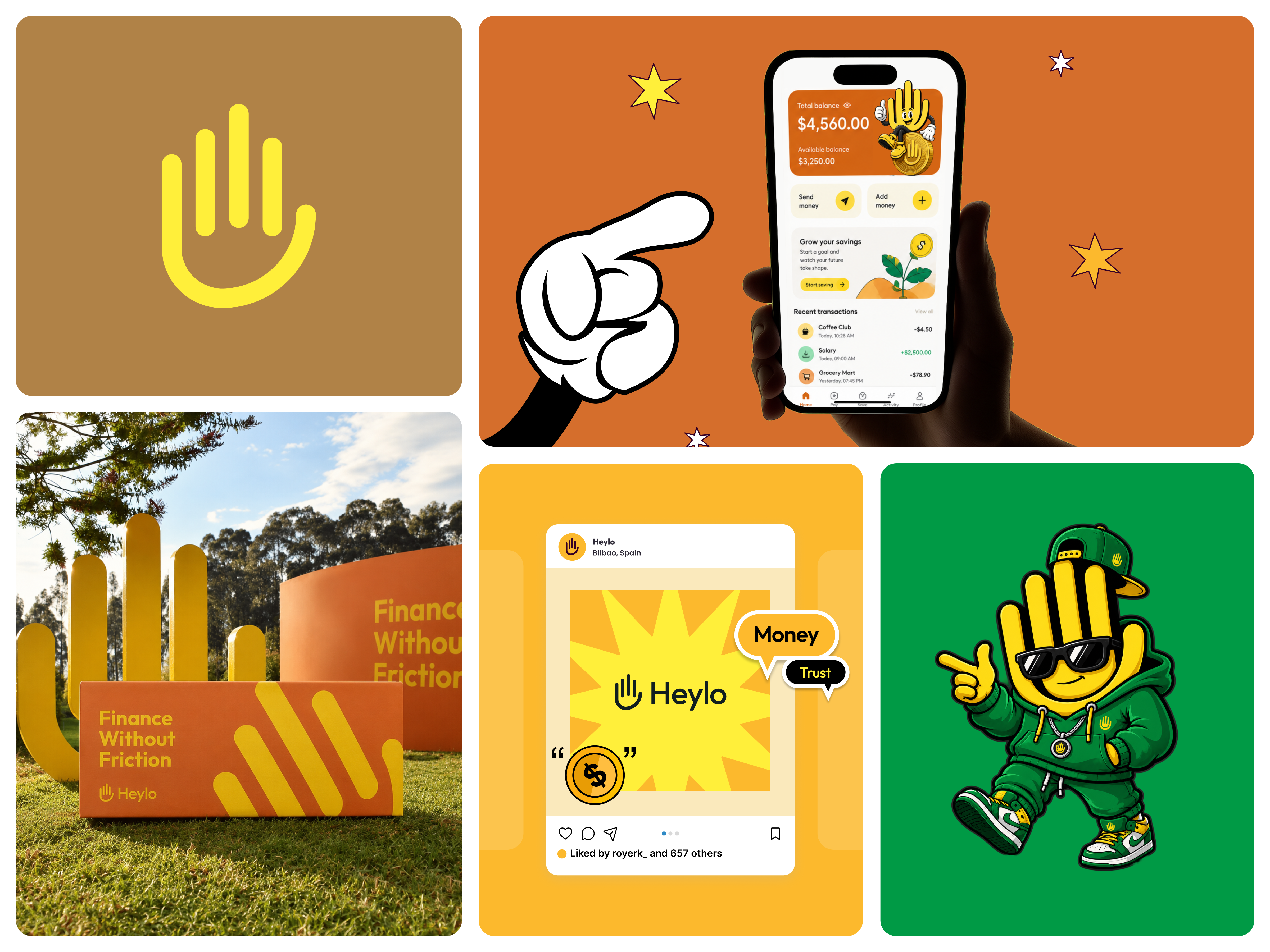 Fintech Brand Identity Design for Heylo brand design brand guidelines brand identity brand pattern branding finance branding fintech fintech branding fintech logo fintech startup design fintech ui fintech ux design mobile finance typography visual identity