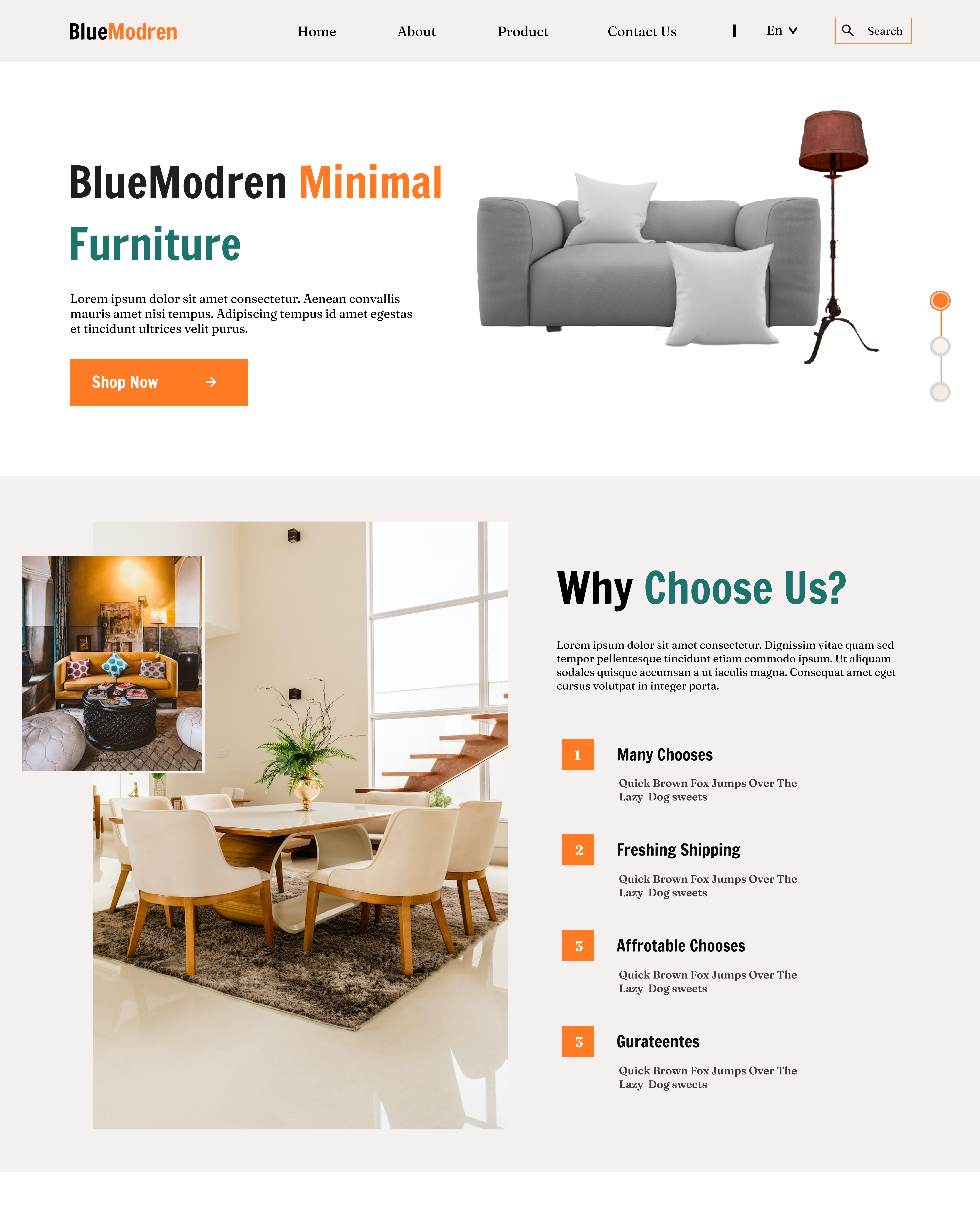 Example of E Commeres Website Design || Figma