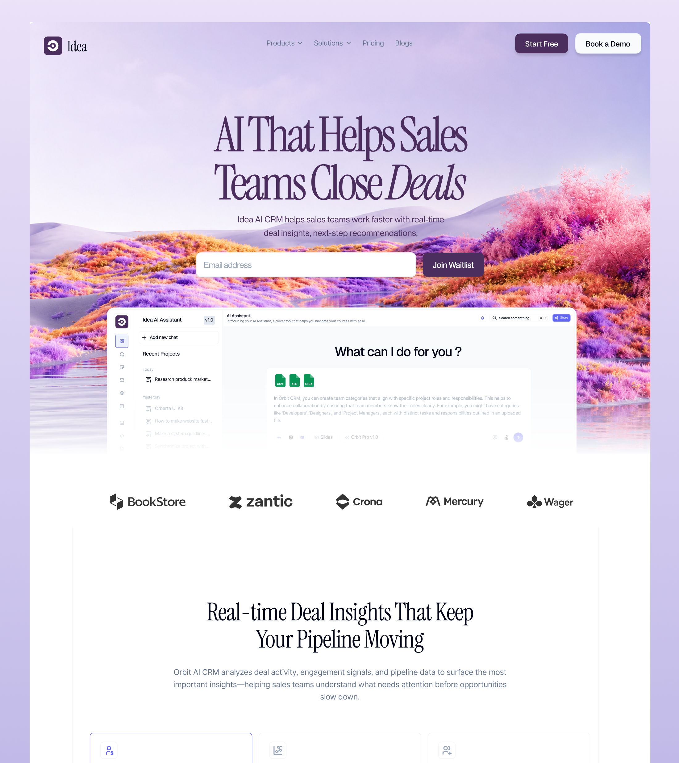 AI CRM SaaS Landing Page branding crm design figma graphic design illustration logo saas ui uiux ux web design