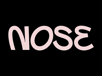 Nose curvy display human letter s logo logotype pink quirky soft type typography