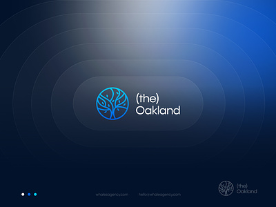 The Oakland 🌳 abstract tree blue blue tree branding graphic design logo logo design oakland simple logo tree