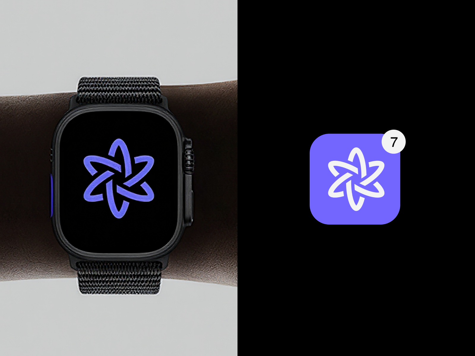 Atom logo mark app icon atom black bold brand identity branding business chemistry company graphic design logo logodesign logomark logotype minimalist presentation purple simple startup symbol
