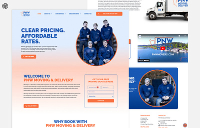 Moving Company Website Design by Rotate Digital branding illustration