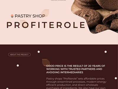 Pastry Shop Profiterole Design Concept design minimal typography ui ux web