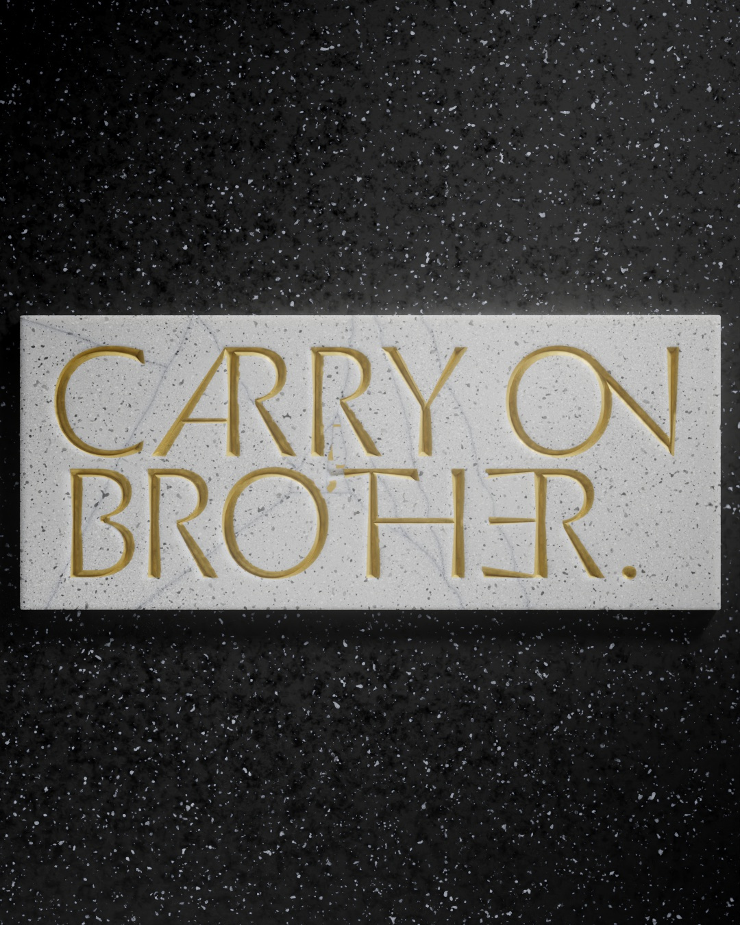 Carry On 3d illustration lettering typography