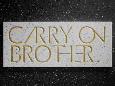 Carry On 3d illustration lettering typography